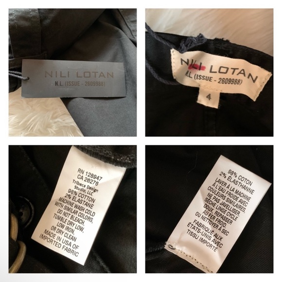 New! Rare NILI LOTAN Declan High Waist Cargo Pants - Picture 11 of 11